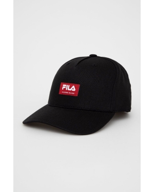 Fila czapka kolor czarny z aplikacją