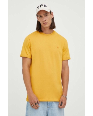 Les Deux t-shirt bawełniany kolor żółty gładki