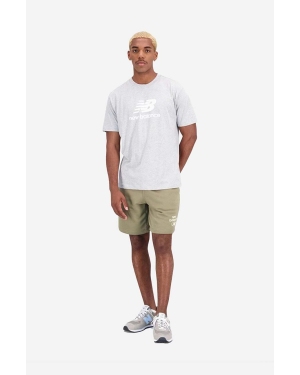 New Balance t-shirt męski kolor szary z nadrukiem MT31541AG-1AG