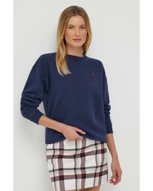 Polo Ralph Lauren bluza damska kolor granatowy gładka