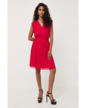 Armani Exchange sukienka kolor czerwony mini rozkloszowana