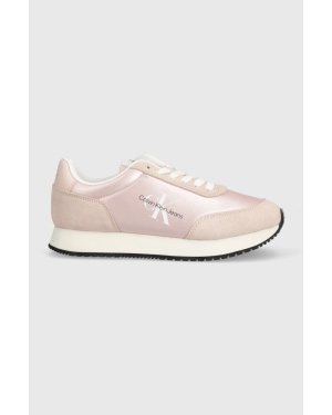 Calvin Klein Jeans sneakersy RETRO RUNNER LOW LAC kolor różowy YW0YW01056
