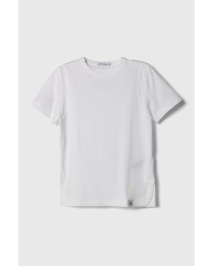 Calvin Klein Jeans t-shirt dziecięcy kolor biały