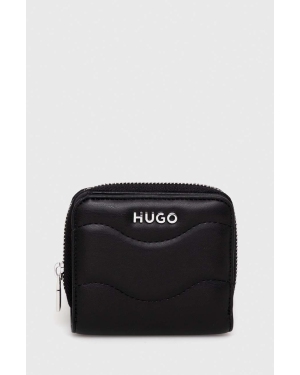 HUGO portfel damski kolor czarny