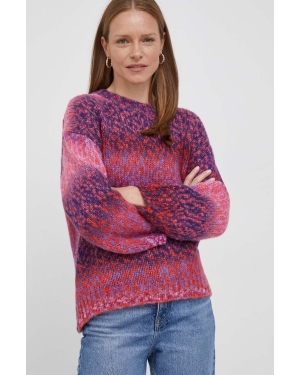 Rich & Royal sweter z domieszką wełny damski kolor różowy