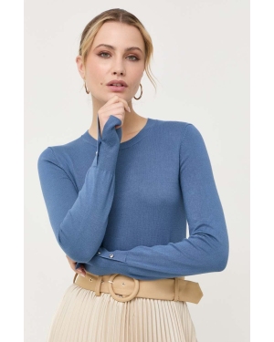 Guess sweter damski kolor niebieski lekki