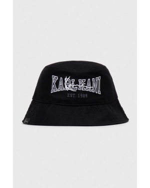 Karl Kani kapelusz bawełniany kolor czarny bawełniany