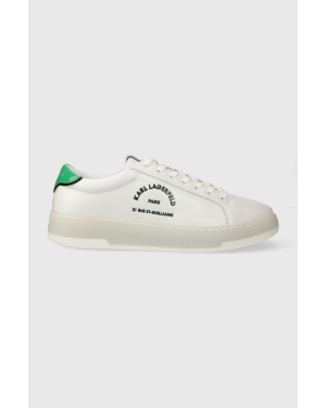 Karl Lagerfeld sneakersy skórzane KOURT III kolor biały KL51538