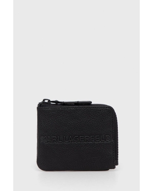 Karl Lagerfeld portfel skórzany męski kolor czarny