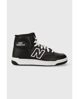 New Balance sneakersy skórzane BB480COB kolor czarny