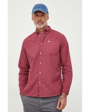 Pepe Jeans koszula bawełniana Fabio męska kolor różowy regular z kołnierzykiem button-down