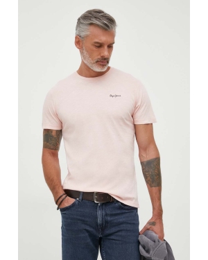 Pepe Jeans t-shirt bawełniany Wiltshire kolor różowy z nadrukiem