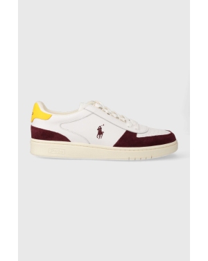 Polo Ralph Lauren sneakersy skórzane Polo Crt Pp kolor biały 809913450008