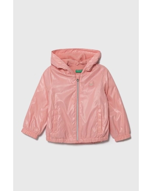 United Colors of Benetton kurtka dziecięca kolor różowy