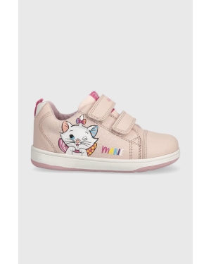 Geox sneakersy skórzane dziecięce x Disney kolor różowy