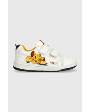 Geox sneakersy skórzane dziecięce x Disney kolor biały