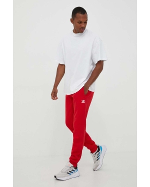 adidas Originals spodnie dresowe kolor czerwony gładkie
