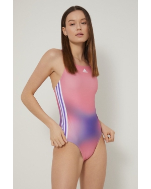 adidas Performance strój kąpielowy Melbourne Print 3-Stripes HA6006 kolor różowy miękka miseczka