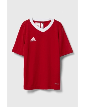 adidas Performance t-shirt dziecięcy kolor czerwony gładki