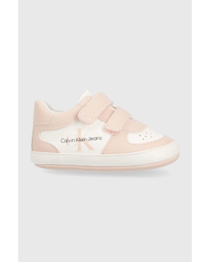 Calvin Klein Jeans sneakersy niemowlęce kolor różowy