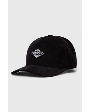 DC czapka z daszkiem bawełniana kolor czarny z aplikacją
