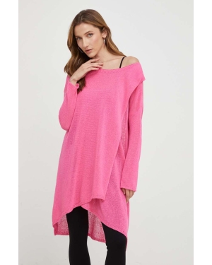 Answear Lab sweter bawełniany kolor różowy lekki