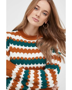 Silvian Heach sweter damski kolor brązowy