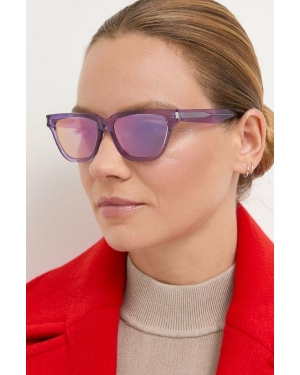 Saint Laurent okulary przeciwsłoneczne damskie kolor transparentny