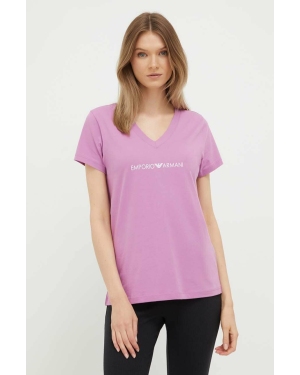 Emporio Armani Underwear t-shirt lounge bawełniany kolor fioletowy