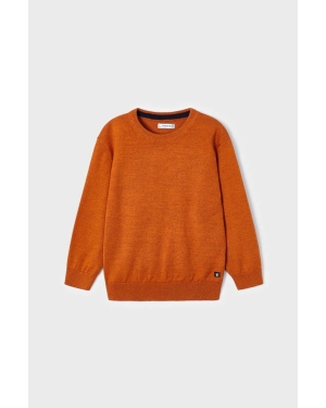 Mayoral sweter bawełniany dziecięcy kolor pomarańczowy lekki