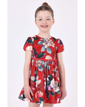 Mayoral sukienka dziecięca kolor czerwony mini rozkloszowana