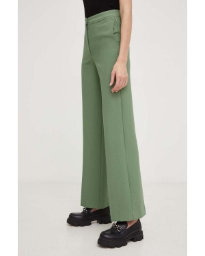 Answear Lab spodnie damskie kolor zielony proste high waist