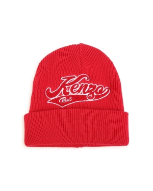 Kenzo Kids czapka dziecięca kolor czerwony bawełniana