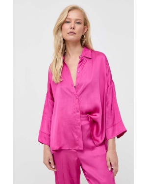 MAX&Co. koszula damska kolor różowy relaxed z kołnierzykiem klasycznym