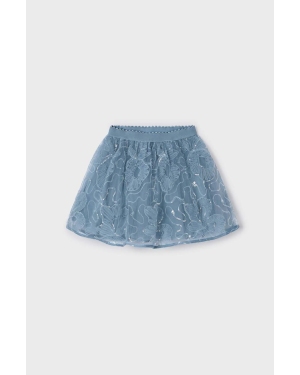 Mayoral spódnica dziecięca kolor niebieski mini rozkloszowana