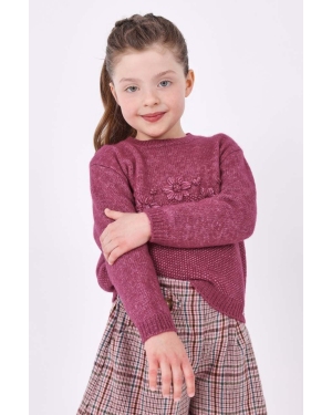 Mayoral sweter dziecięcy kolor fioletowy lekki
