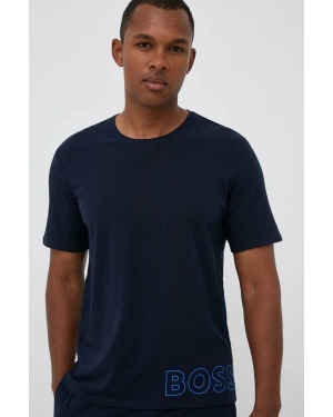 BOSS t-shirt lounge kolor niebieski z nadrukiem