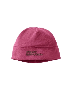 Jack Wolfskin czapka dziecięca REAL STUFF BEANIE kolor różowy z cienkiej dzianiny