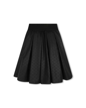 Karl Lagerfeld spódnica bawełniana dziecięca kolor czarny mini rozkloszowana