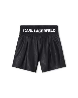 Karl Lagerfeld szorty dziecięce kolor czarny wzorzyste