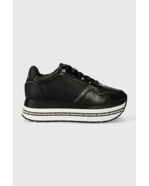 Karl Lagerfeld sneakersy skórzane VELOCITA MAX kolor czarny KL64921