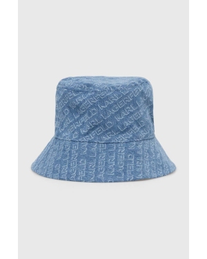 Karl Lagerfeld kapelusz dwustronny kolor niebieski
