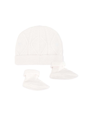 Michael Kors czapka i kapcie niemowlęce kolor biały