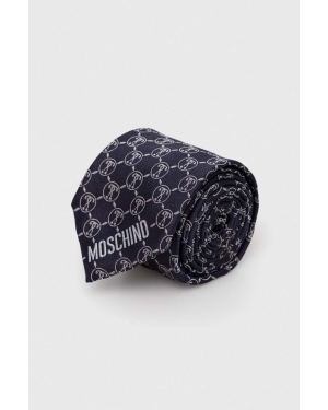 Moschino krawat jedwabny kolor granatowy M5725 55061