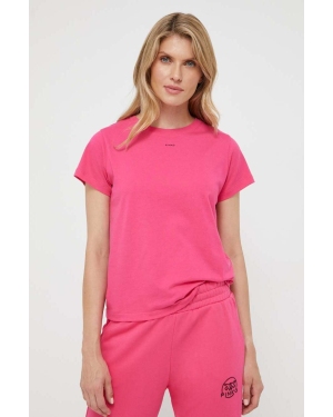 Pinko t-shirt bawełniany kolor różowy 100373.A0KP