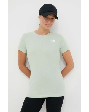 The North Face t-shirt bawełniany kolor zielony
