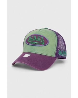 Von Dutch czapka z daszkiem kolor zielony wzorzysta
