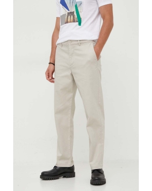 Armani Exchange spodnie męskie kolor szary proste