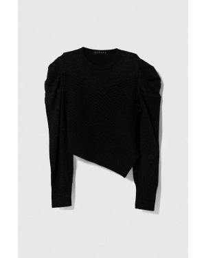 Sisley sweter dziecięcy kolor czarny lekki