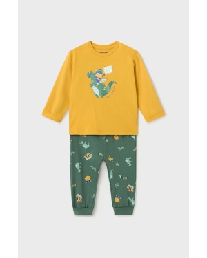 Mayoral piżama niemowlęca kolor żółty wzorzysta